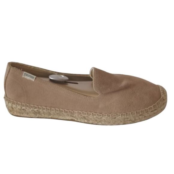 SOLUDO Platform Smoking Slipper Espadrille Tan Womens 8 - Picture 1 of 6